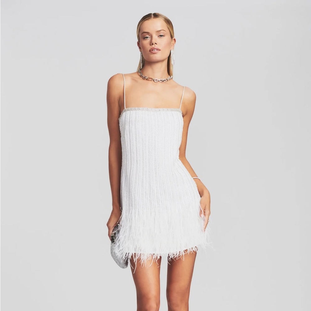 Retrofits Rebina Sequin Feather Dress